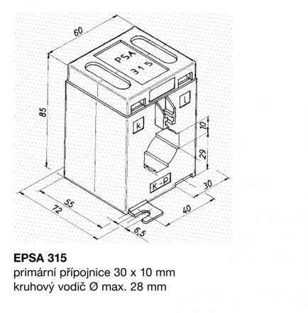 EPSA 315 100/5 2,5 0,2-WA 30X10 60-55