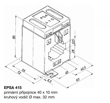 EPSA 415 200/5 2,5 0,5-WA 40X10 60-55